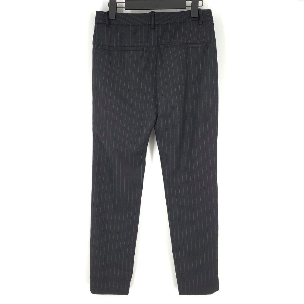 NWT Nili Lotan Tel Aviv Tapered Wool Pants Trousers Charcoal Pinstripe Size 0 - Picture 7 of 9